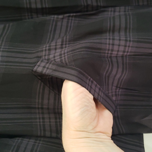 Torrid Button Down Shirt Kimono 1X Black Gray Plaid Long Sleeve Pockets Layering - Picture 6 of 16